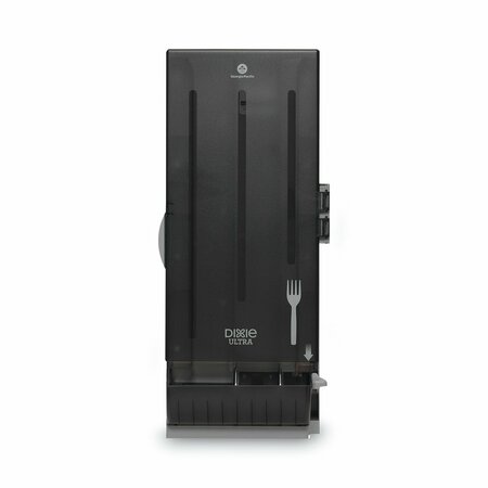 DIXIE SmartStock Medweight Polystyrene Dispenser, Fork, 10x8.78x24.75, Smoke SSFD120